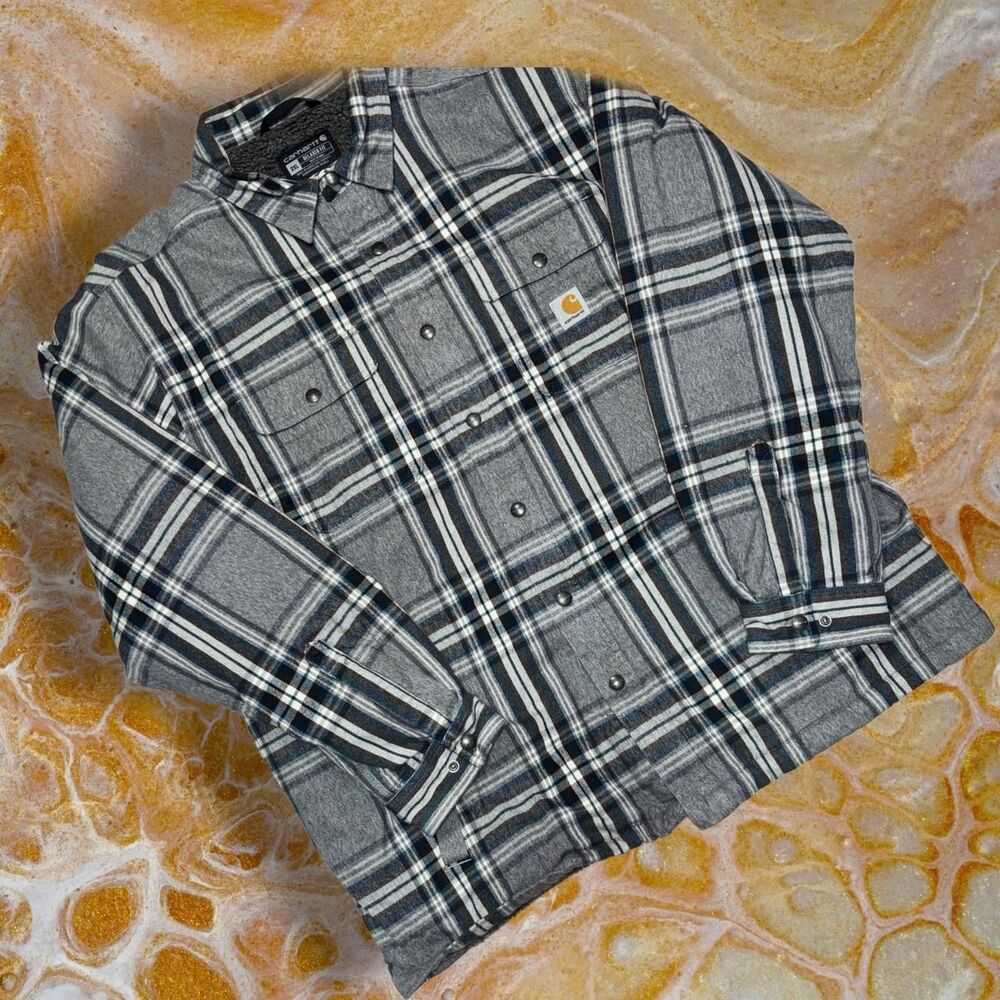 Carhartt Men's Grey and Black Jacket